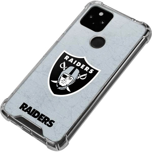 NFL Las Vegas Raiders - Alternate Distressed Google Pixel 5 Clear Case